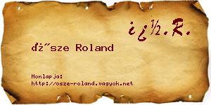 Ősze Roland névjegykártya